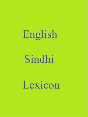cover image of English Sindhi Lexicon